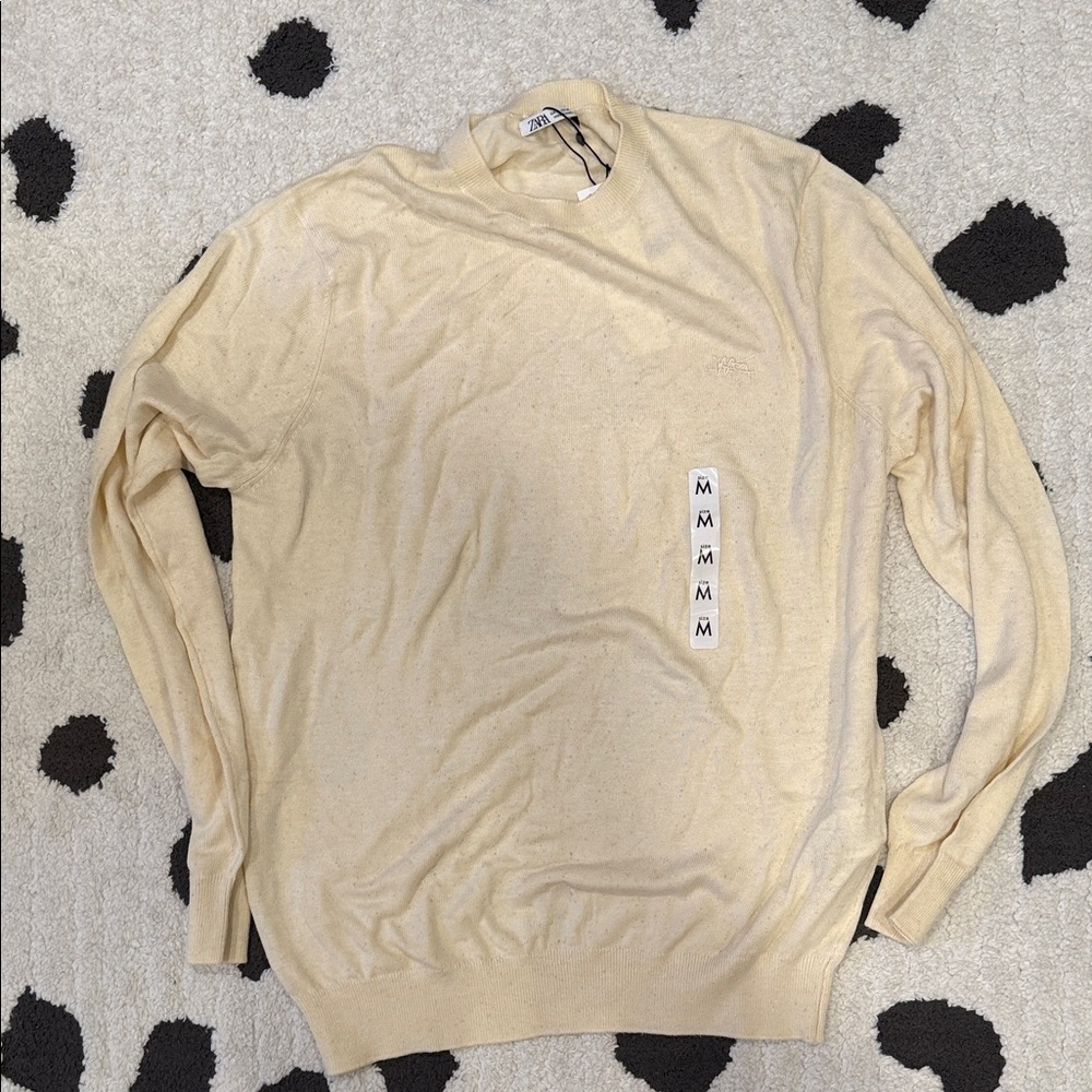 Zara Men's Cream Sweater size M